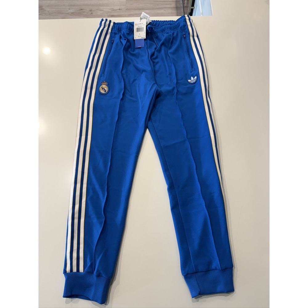 adidas Real Madrid Icon Track Pants 25/26 Blue Men's Size L JN3057